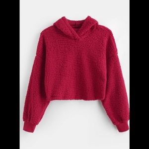 Brandy Melville Fluffy Boxy Hoodie